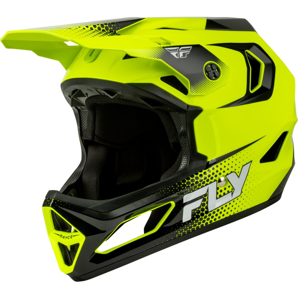 přilba RAYCE SONAR, FLY RACING - USA, dětská (hi-vis/černá/bílá)