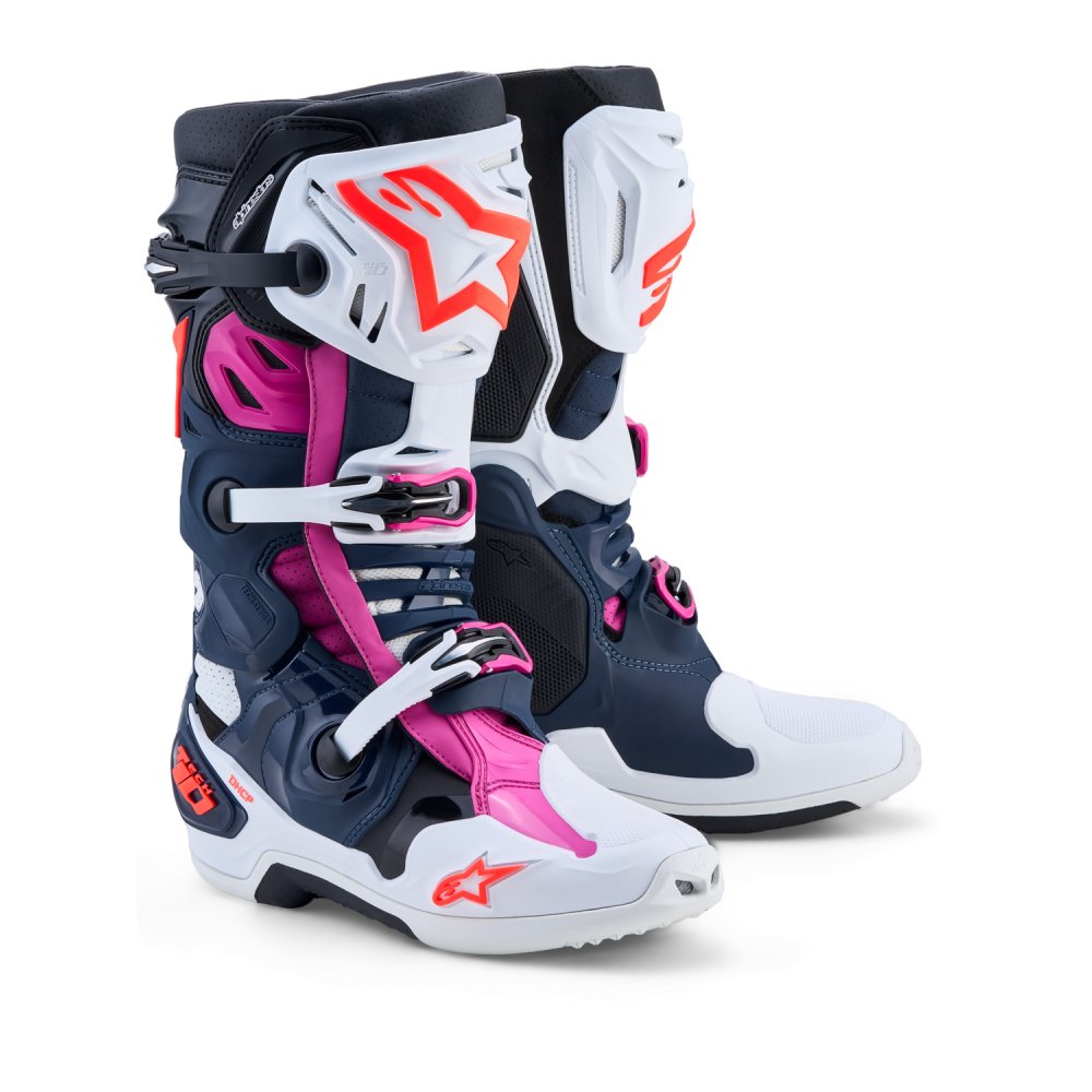 boty TECH 10 SUPERVENTED, ALPINESTARS, perforované (tmavě modrá/bílá/černá/fialová) 2027