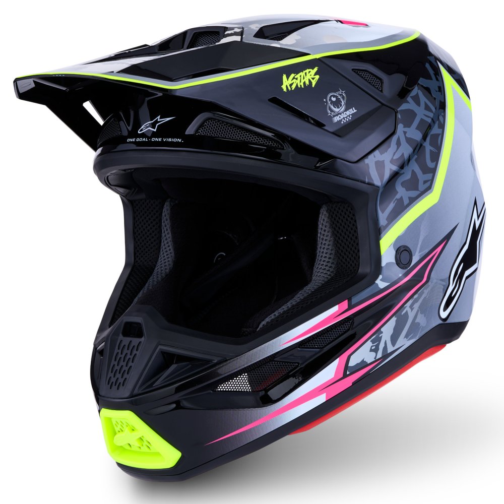 přilba SUPERTECH S-M7 BLASTER, ALPINESTARS (černá/šedá/bílá/žlutá fluo) 2027