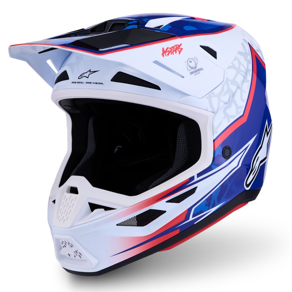přilba SUPERTECH S-M7 BLASTER, ALPINESTARS (bílá/modrá/červená) 2027