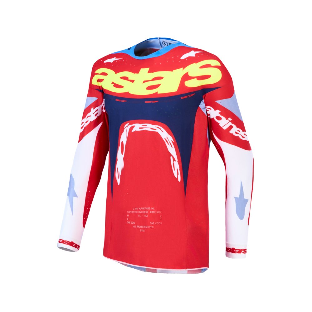 dres SUPERTECH DYNA, ALPINESTARS (červená/bílá/modrá/zelená/černá) 2027