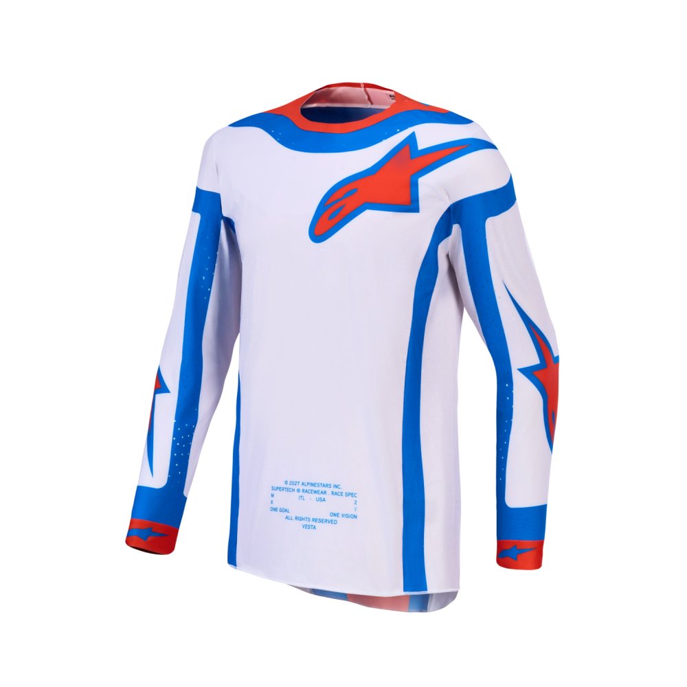 dres SUPERTECH VESTA, ALPINESTARS (světle šedá/červená/modrá) 2027