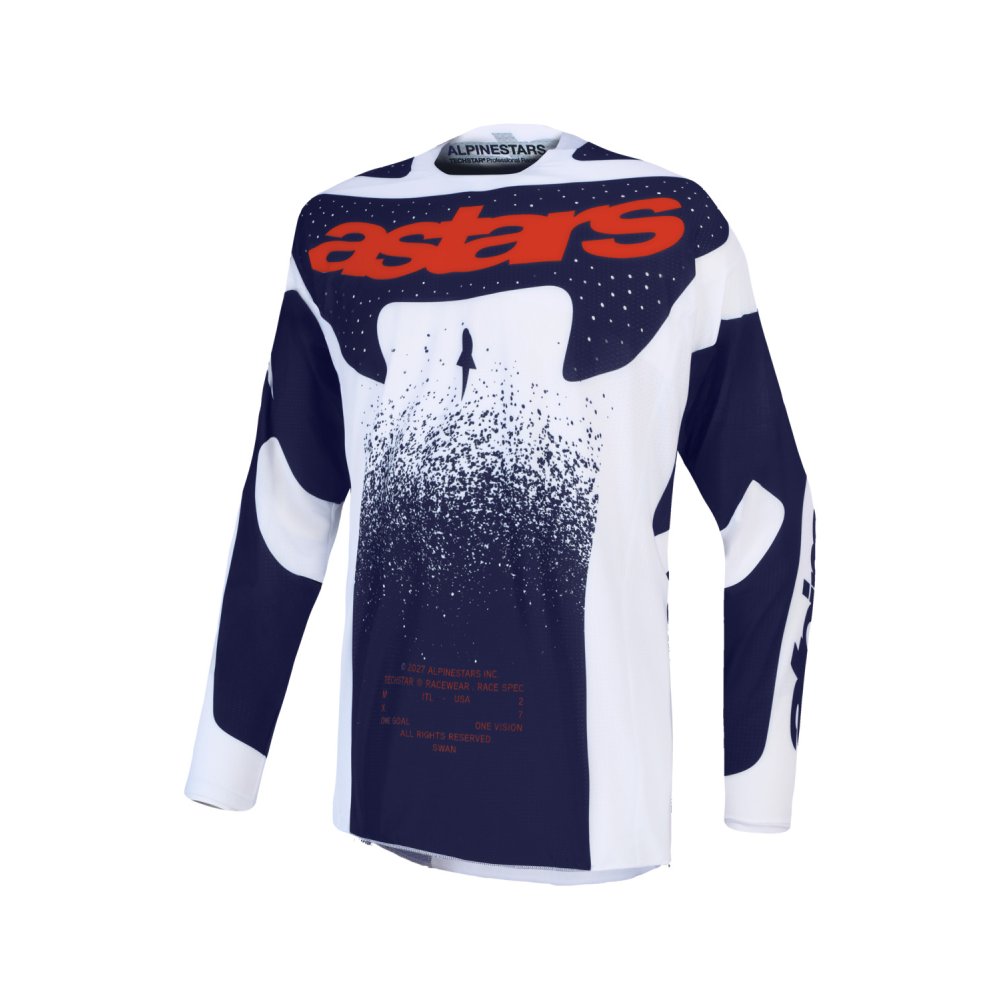 dres TECHSTAR SWAN, ALPINESTARS (světle šedá/tmavě šedá/červená fluo) 2027