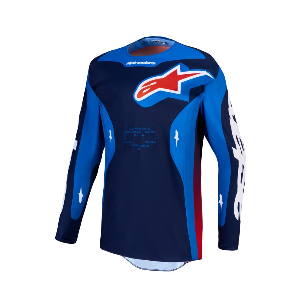 dres RACER HUNT, ALPINESTARS (modrá/tmavě modrá/červená) 2027