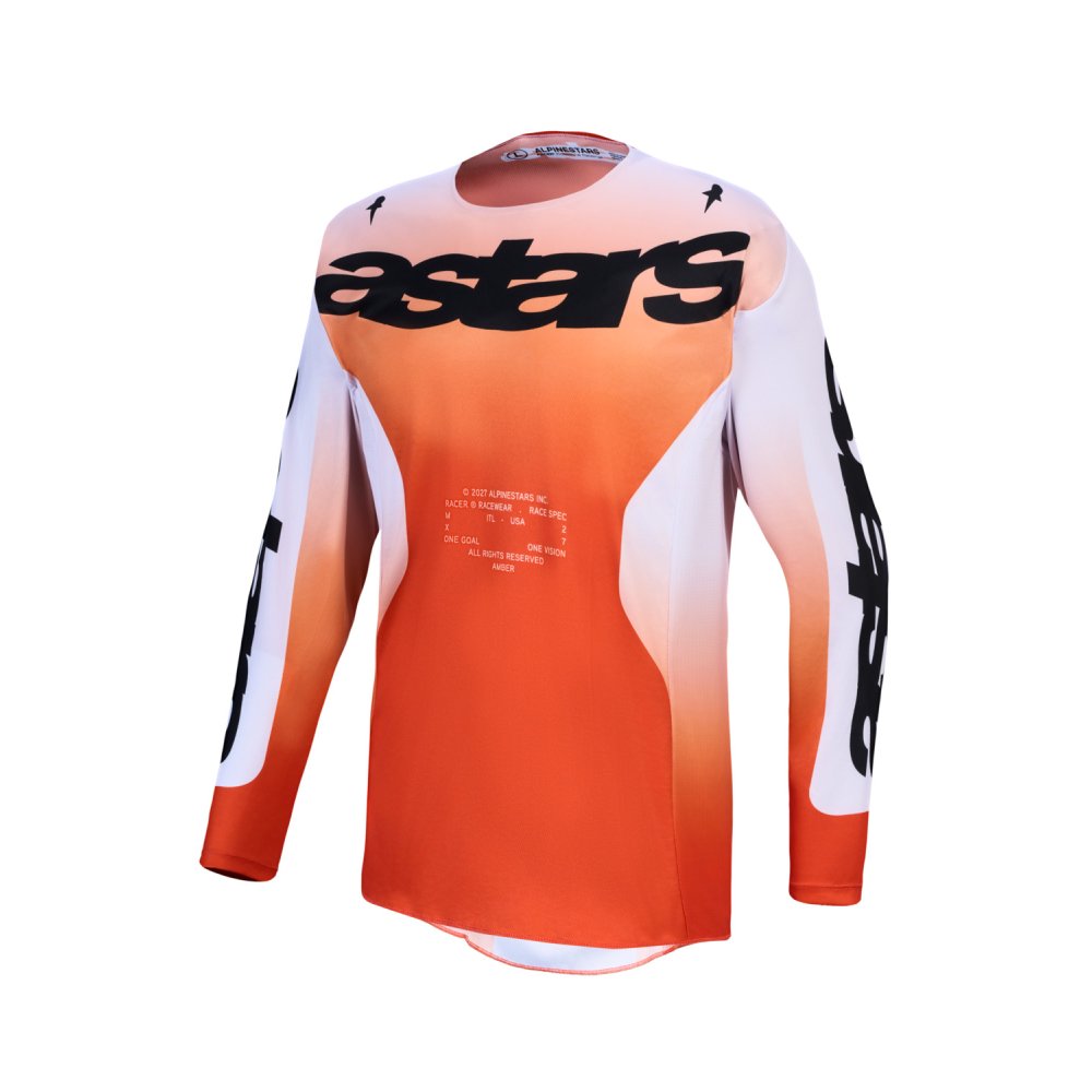 dres RACER AMBER, ALPINESTARS (červená/světle šedá/černá) 2027
