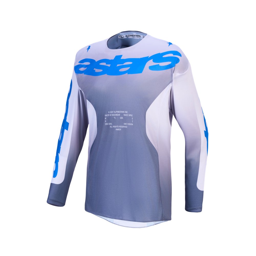 dres RACER AMBER, ALPINESTARS (tmavě šedá/světle šedá/modrá) 2027