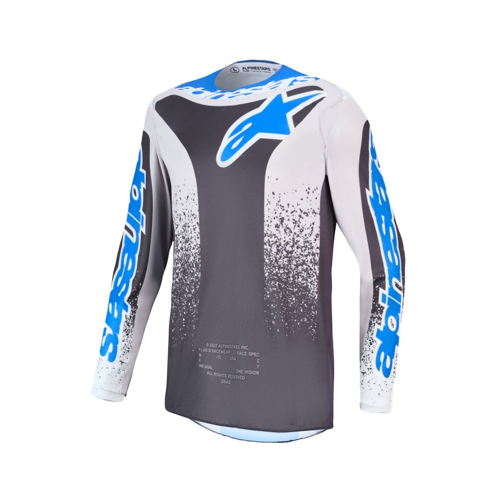 dres FLUID DRAG, ALPINESTARS (tmavě šedá/světle šedá/modrá) 2027