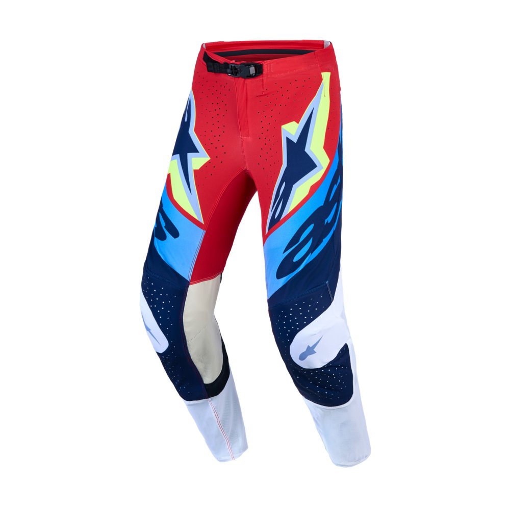 kalhoty SUPERTECH DYNA, ALPINESTARS (červená/bílá/modrá/zelená/černá) 2027