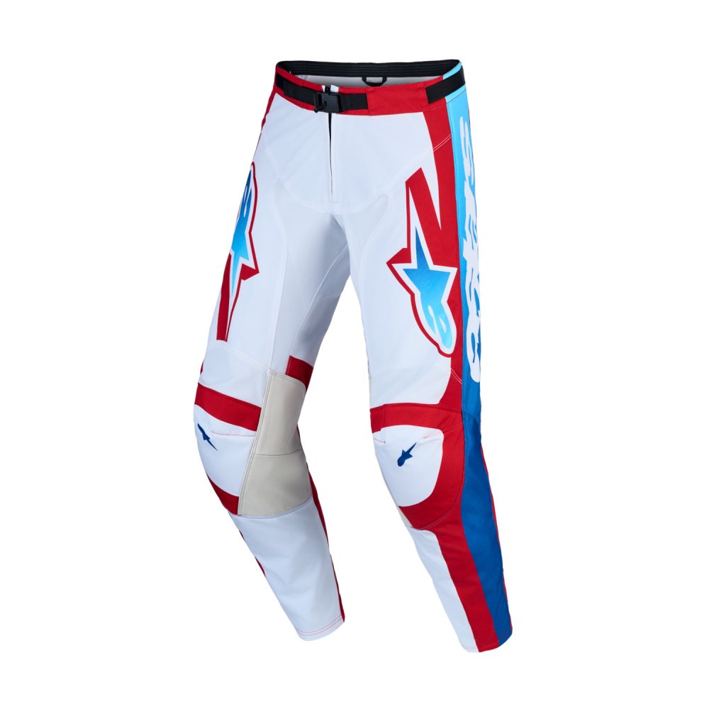kalhoty RACER HUNT, ALPINESTARS (bílá/červená/modrá) 2027