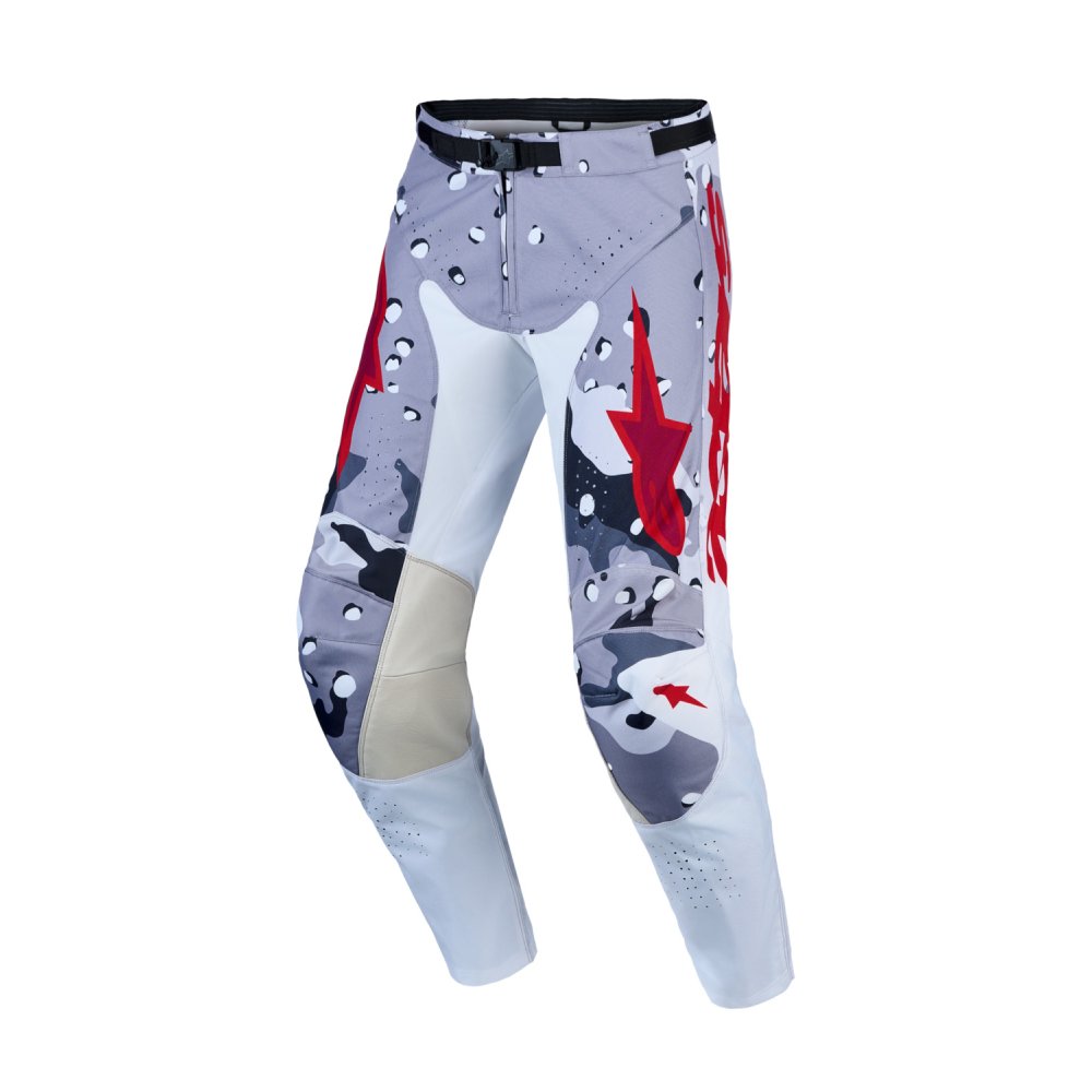 kalhoty RACER AIR LONE, ALPINESTARS (šedá camo/bílá/červená) 2027