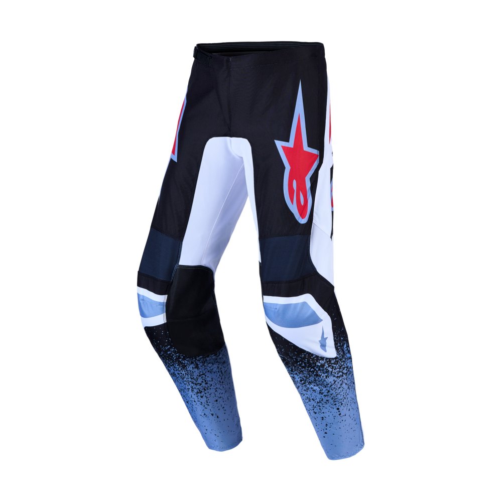 kalhoty FLUID DRAG, ALPINESTARS (černá/bílá/světle modrá/červená fluo) 2027