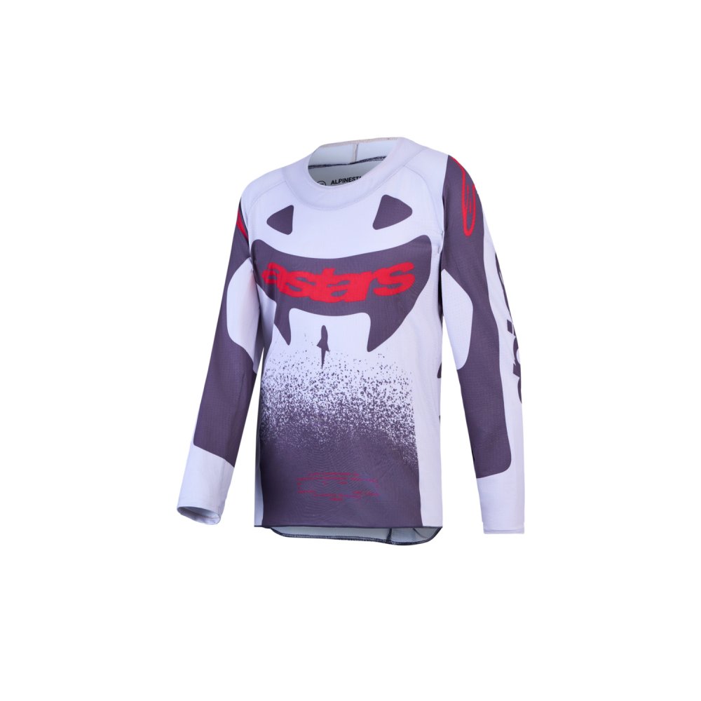 dres SUPERTECH SWAN YOUTH, ALPINESTARS, dětské (světle šedá/tmavě šedá/červená fluo) 2027