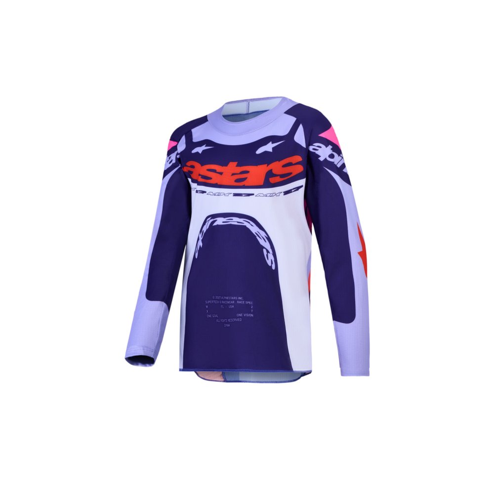 dres SUPERTECH DYNA YOUTH, ALPINESTARS, dětské (světle fialová/modrá/růžová/bílá) 2027