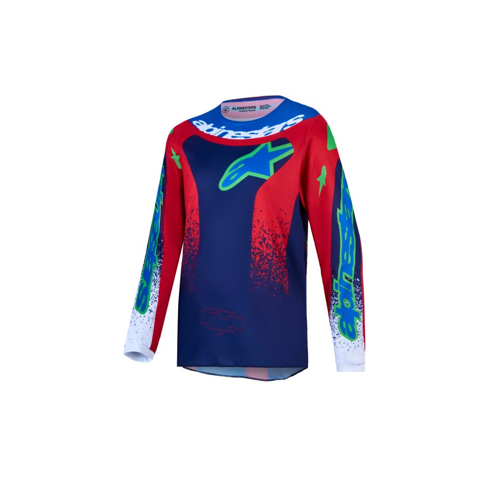 dres FLUID DRAG YOUTH, ALPINESTARS, dětské (tmavě modrá/červená/zelená/bílá) 2027