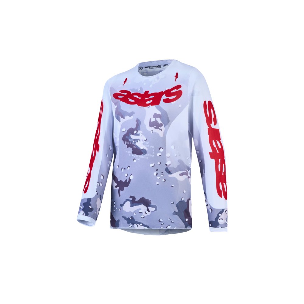 dres FLUID LONE YOUTH, ALPINESTARS, dětské (šedá camo/bílá/červená) 2027
