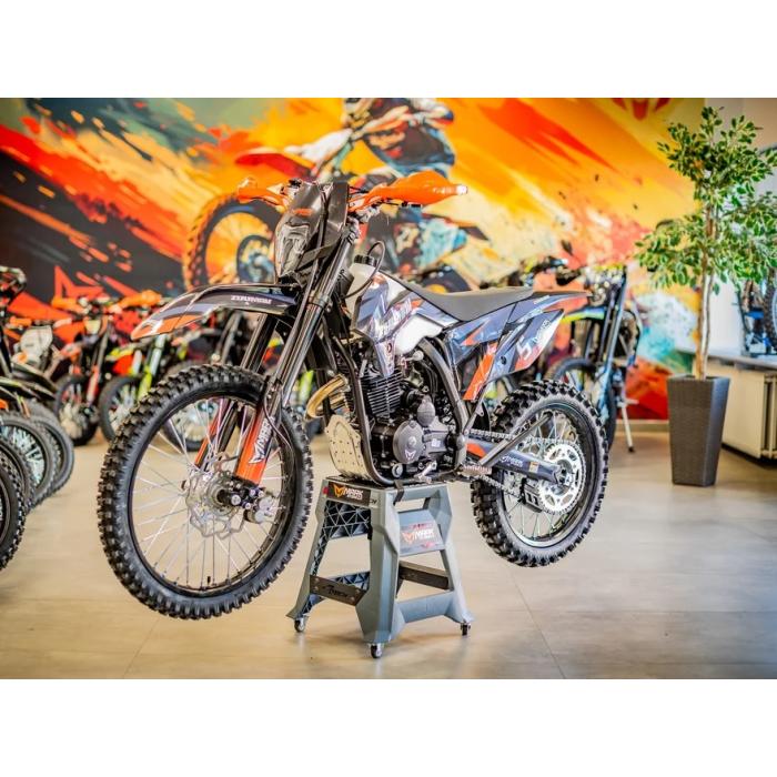 pitbike Zuumav K5 250 kola 21/18 šedo/oranžový