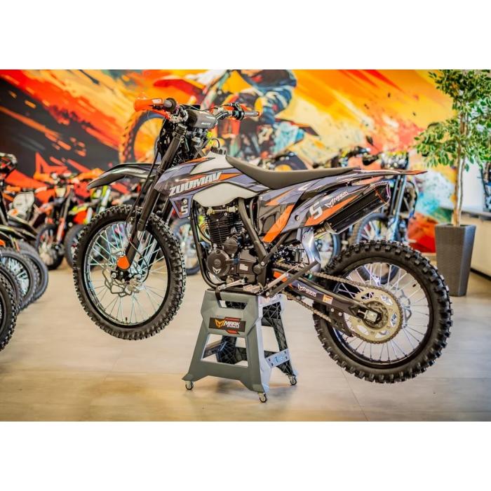 pitbike Zuumav K5 250 kola 21/18 šedo/oranžový