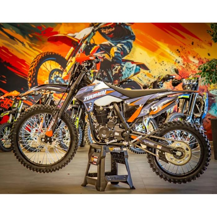 pitbike Zuumav K5 250 kola 21/18 šedo/oranžový