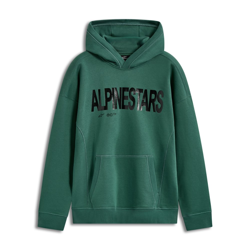 mikina SHAW OVERSIZED HOODIE, ALPINESTARS (zelená)