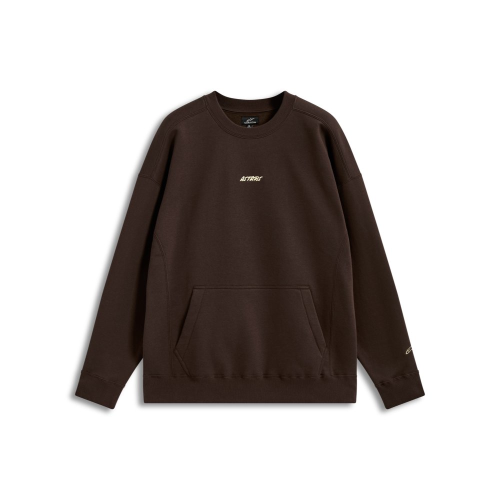mikina GUISE OVERSIZED CREW, ALPINESTARS (hnědá)