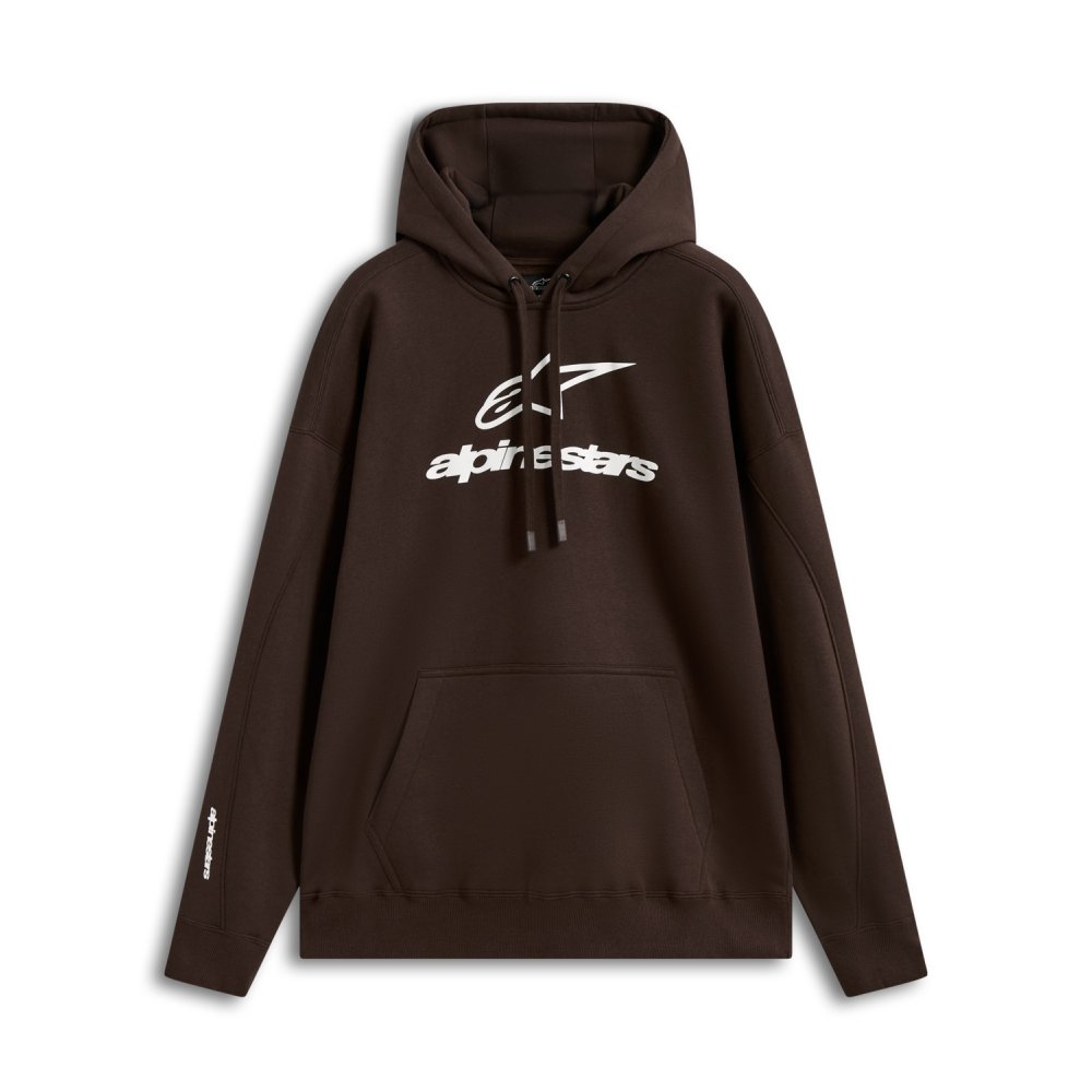 mikina PRELUDE OVERSIZED HOODIE, ALPINESTARS (hnědá)