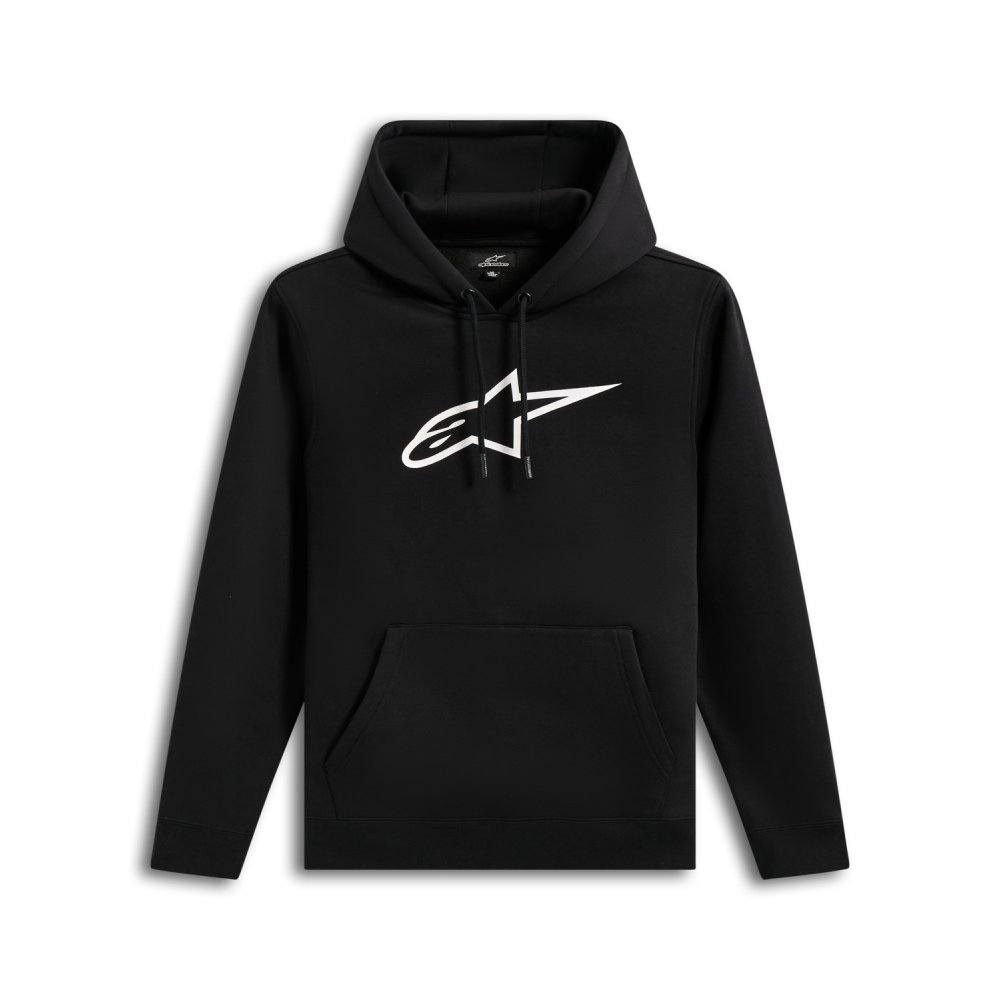mikina AGELESS HOODIE 3, ALPINESTARS (černá/bílá)