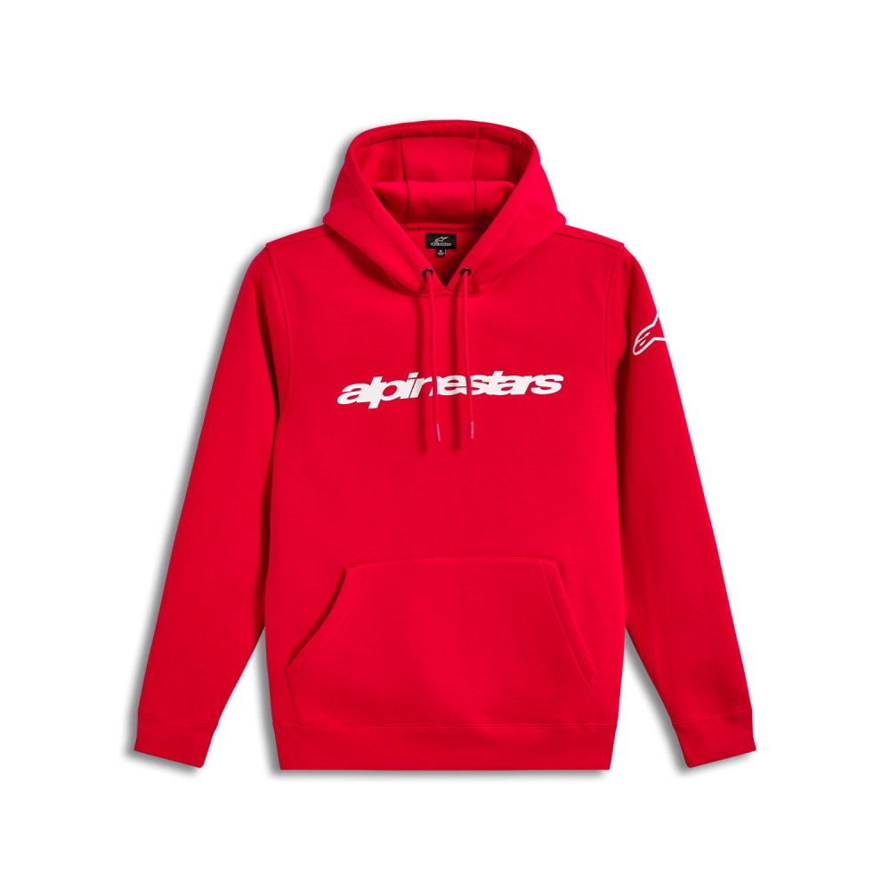 mikina RACE WORDMARK HOODIE, ALPINESTARS (červená/bílá)