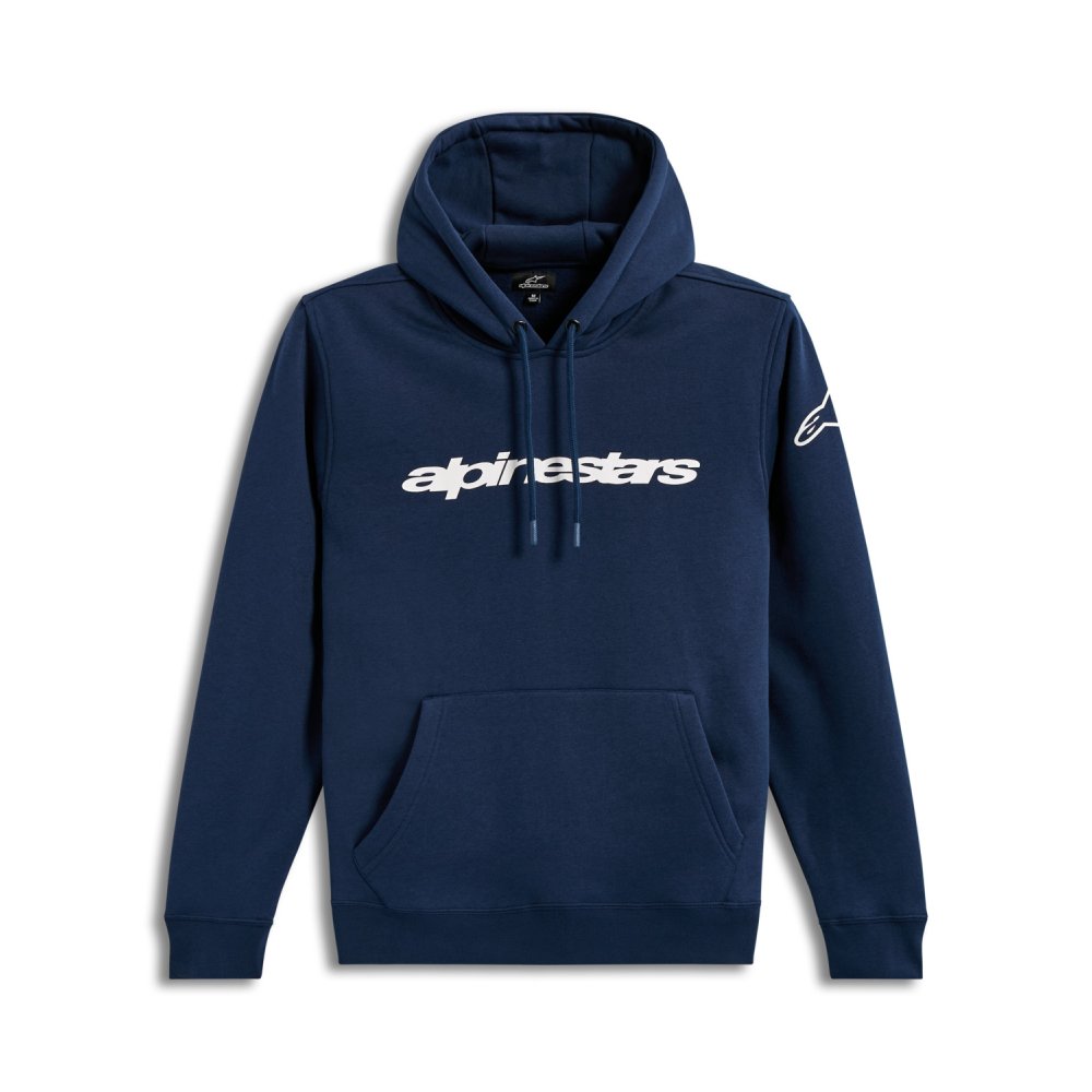 mikina RACE WORDMARK HOODIE, ALPINESTARS (modrá/bílá)