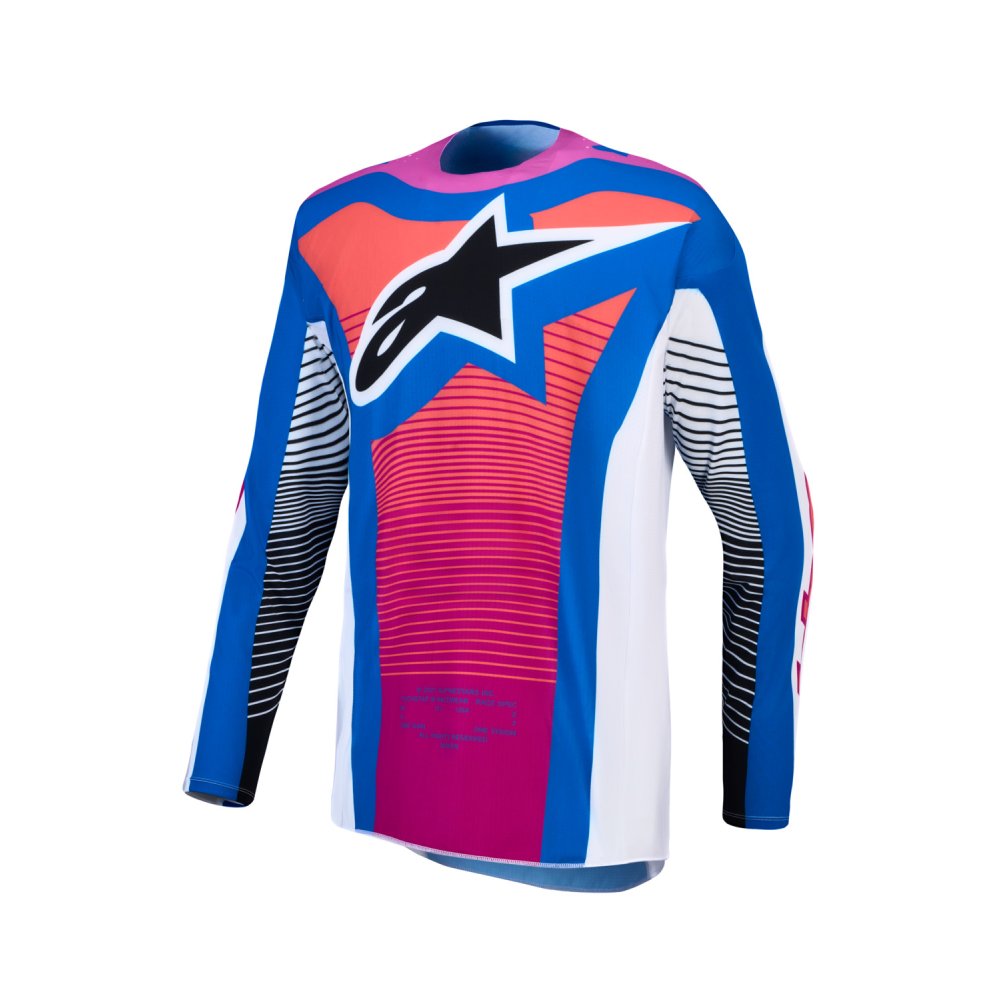dres TECHSTAR MAVEN, ALPINESTARS (bílá/modrá/gradient/fialová) 2027
