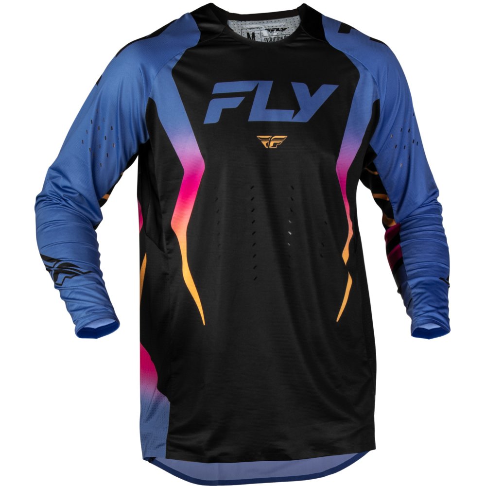 dres EVOLUTION BOLT LE, FLY RACING - USA 2027 (černá/modrá/multi)