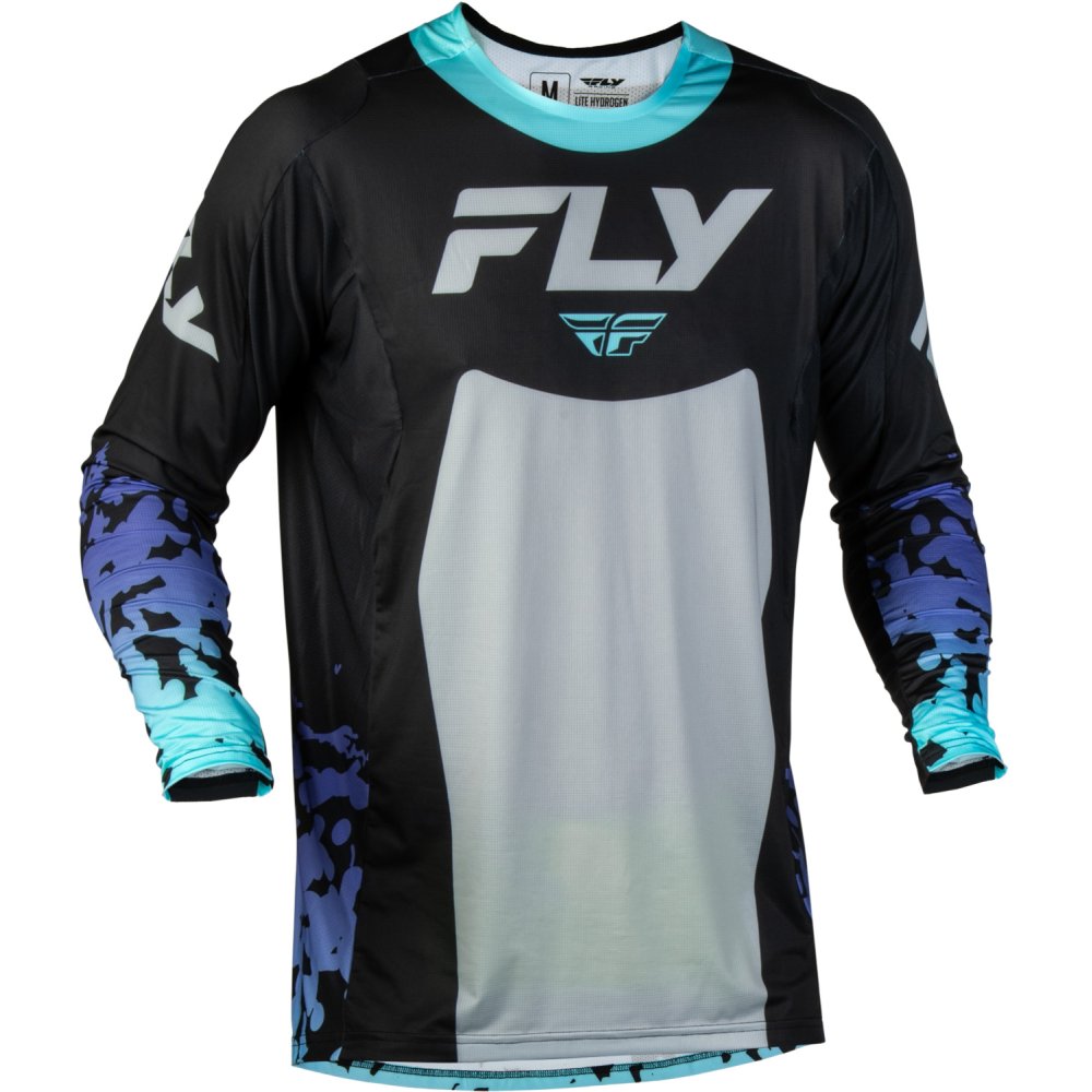 dres LITE FLAKE, FLY RACING - USA (černá/šedá)