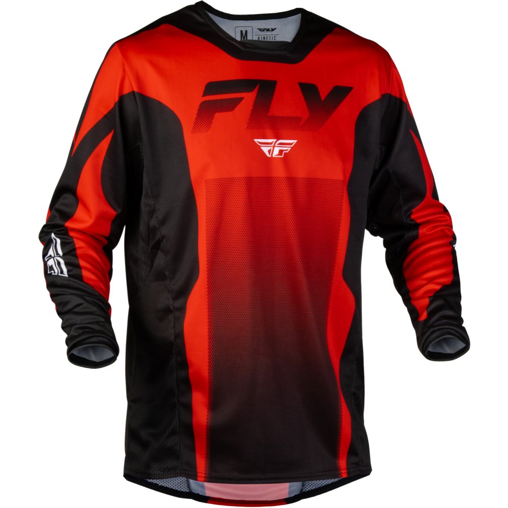 dres KINETIC FADE, FLY RACING - USA (červená/černá/bílá)