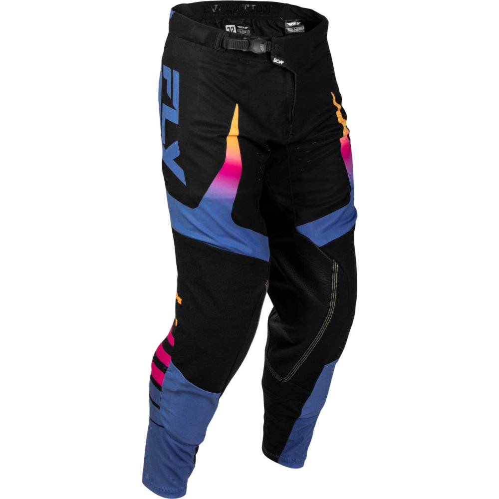 kalhoty EVOLUTION BOLT, FLY RACING - USA 2027 (černá/modrá/multi)