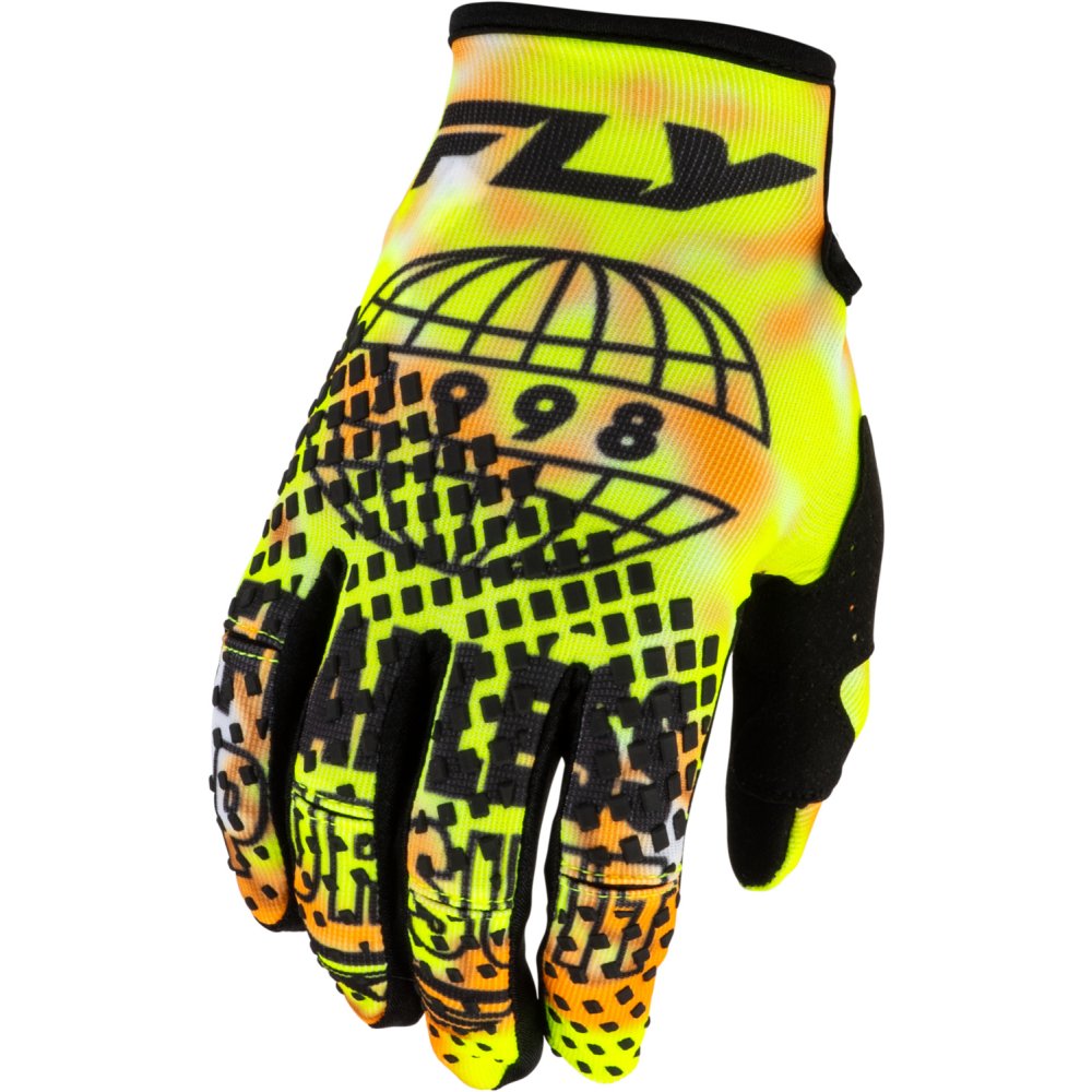 rukavice KINETIC BLUER,FLY RACING - USA (bílá/hi-vis/oranžová)