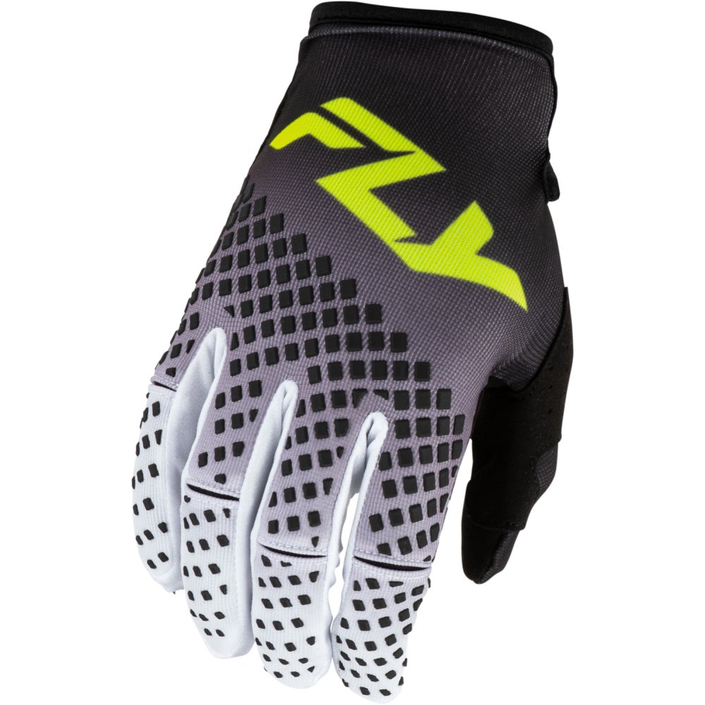 rukavice KINETIC FADE, FLY RACING - USA (černá/bílá/hi-vis)