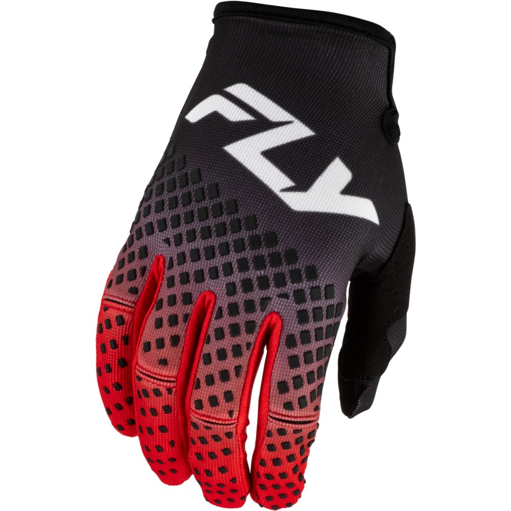 rukavice KINETIC FADE, FLY RACING - USA (černá/červená/bílá)