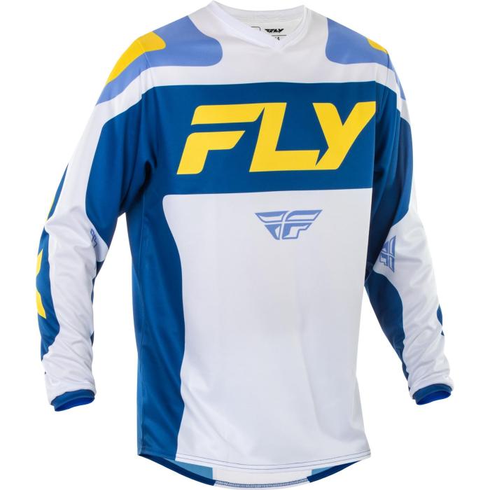 motokrosový dres F-16, FLY RACING - USA 2024 modrá/bílá/žlutá, vel. XXL
