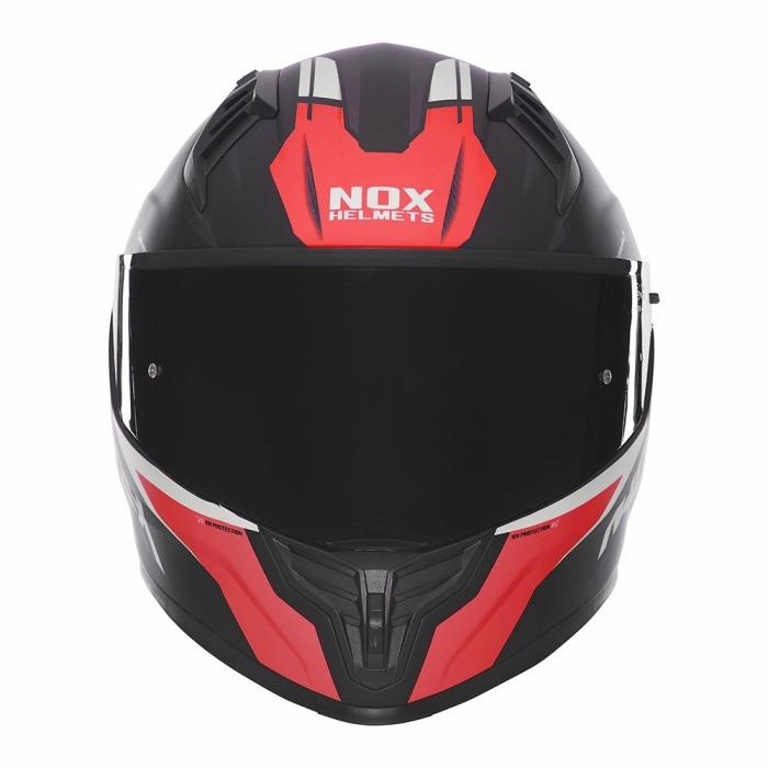 helma na motorku NOX N401 Crower černá matná/červená, vel. M