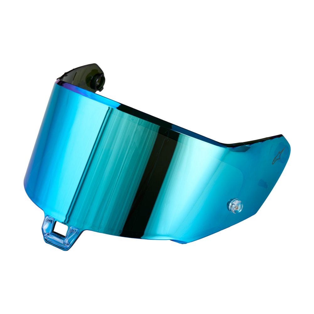 plexi pro přilby SUPERTECH S-R7/S-R10 verze S-02.1-R, ALPINESTARS (zrcadlové modré ABSOLUTE VISION™)