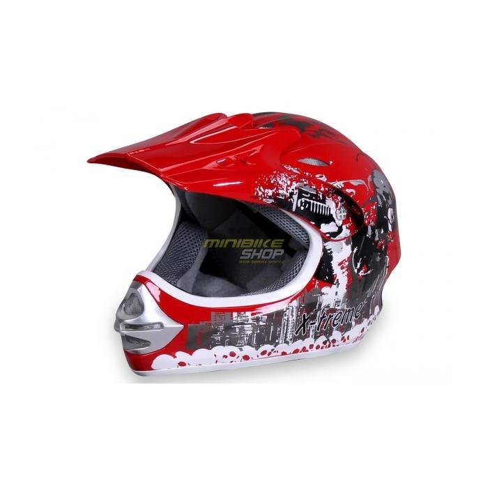 dětská helma na motorku Nitro Xtreme červená