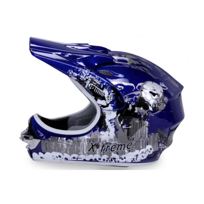 dětská helma na motorku Nitro Xtreme modrá, Velikost XL