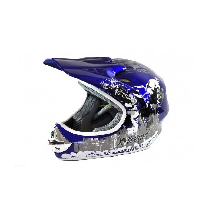 dětská helma na motorku Nitro Xtreme modrá