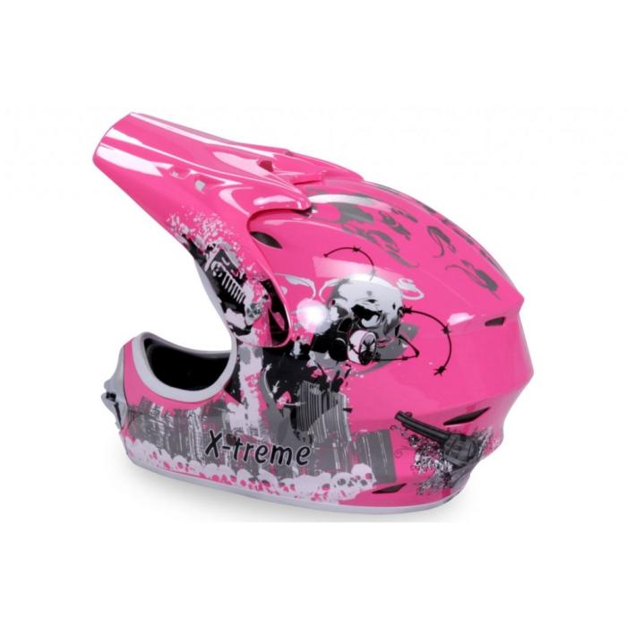 dětská helma na motorku Nitro Xtreme růžová, Velikost L