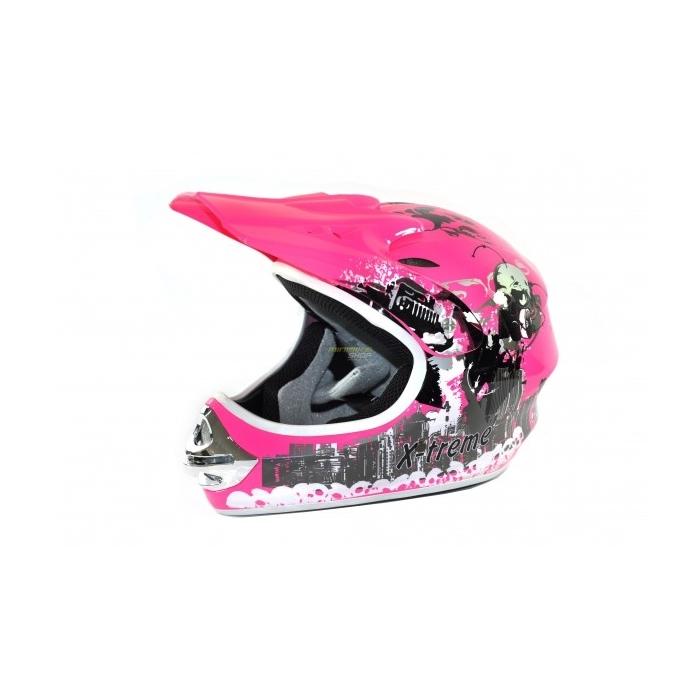 dětská helma na motorku Nitro Xtreme růžová