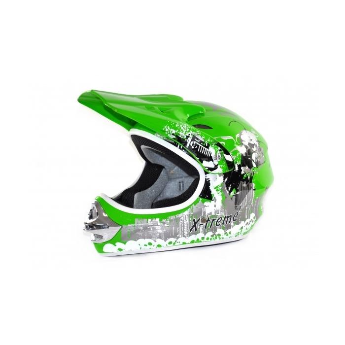 dětská helma na motorku Nitro Xtreme zelená, Velikost L