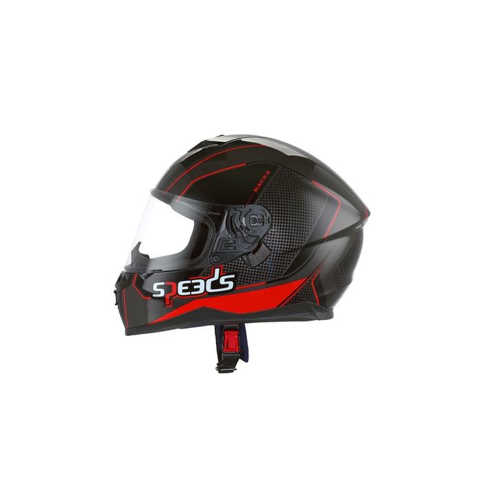 helma na motorku Speeds Race II červená lesklá, Velikost XXL