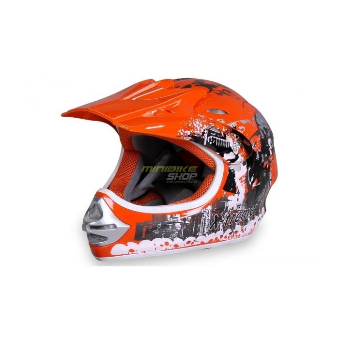 dětská helma na motorku Nitro Xtreme oranžová