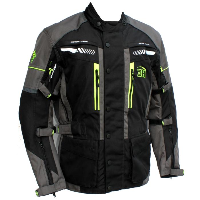 motorkářská bunda MH Tourist Pro černá/tmavě šedá - až do 8XL