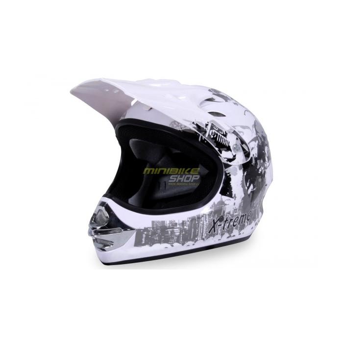 dětská helma na motorku Nitro Xtreme bílá