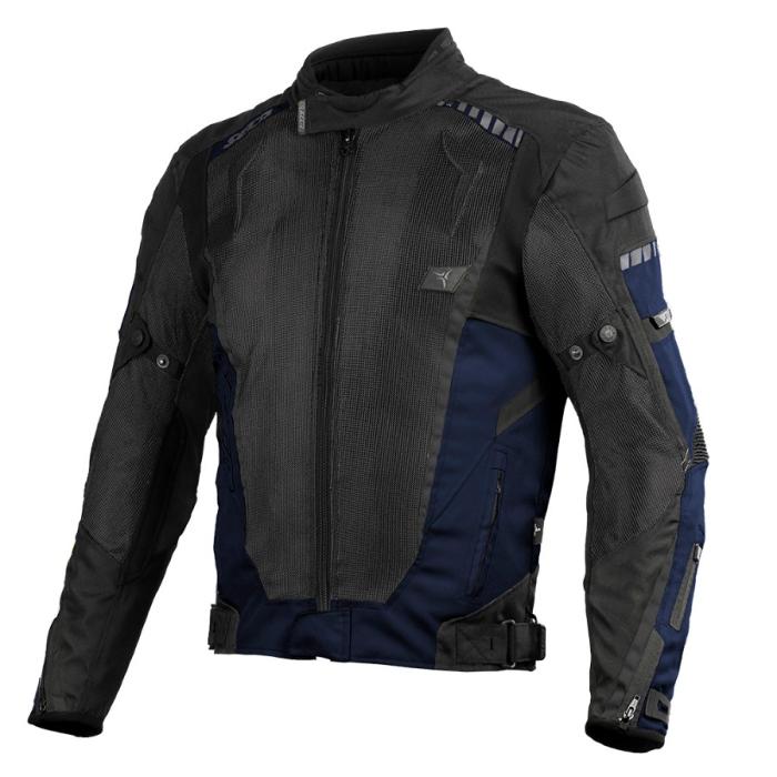 letní bunda na motorku Seca Airflow II černá/modrá